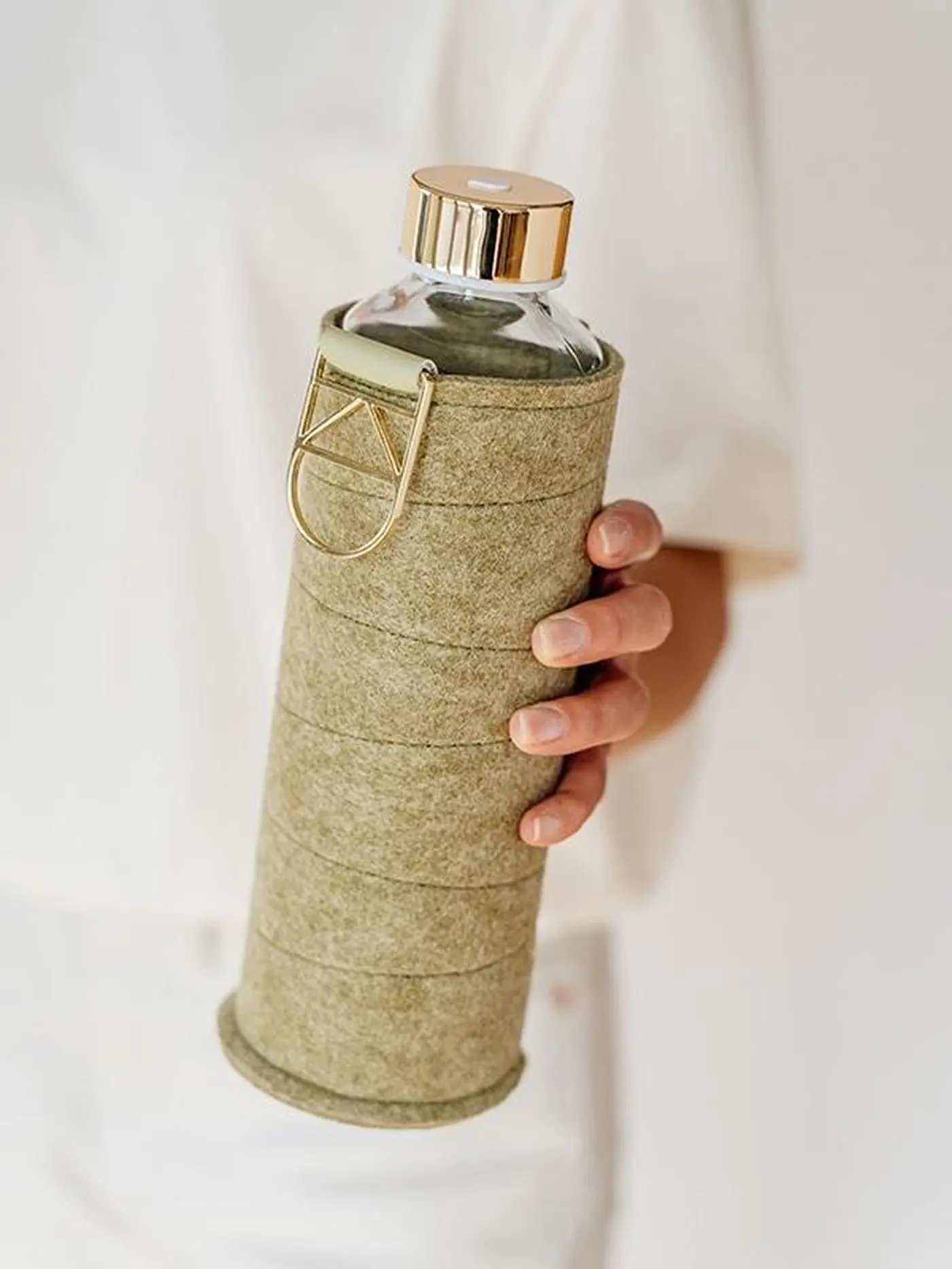 EQUA | Trinkflasche mit Filzcover 0,75l Pistachio | grün
